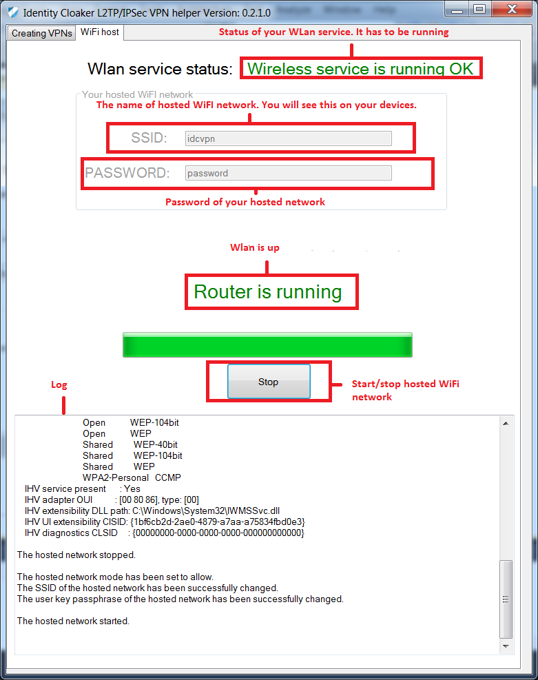 Creating WiFi host